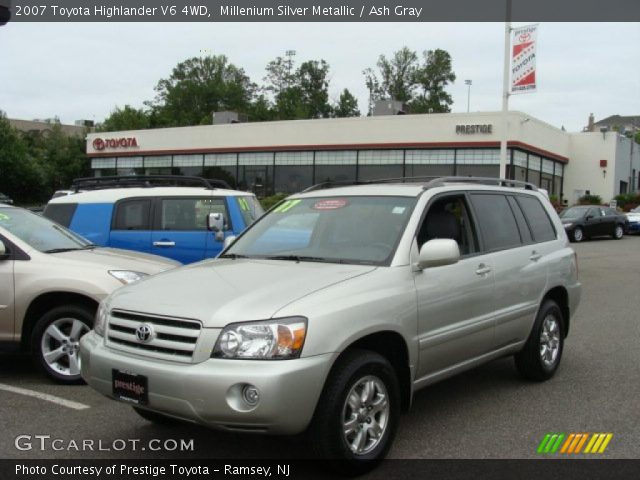 2007 Toyota Highlander V6 4WD in Millenium Silver Metallic