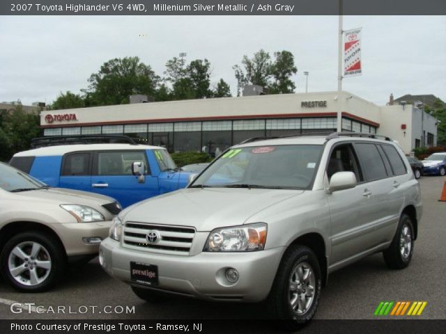 2007 Toyota Highlander V6 4WD in Millenium Silver Metallic