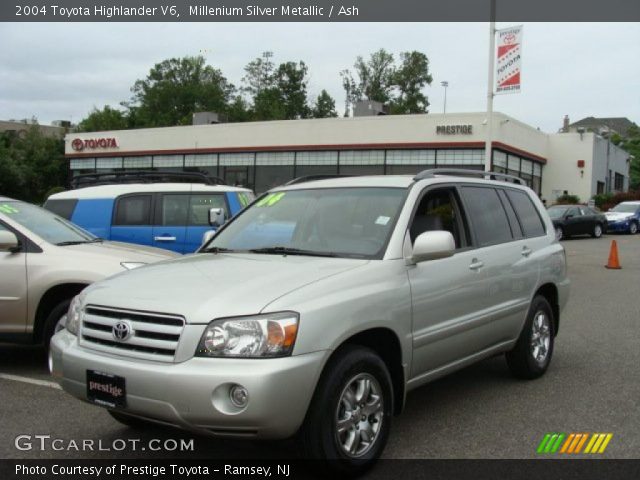 2004 Toyota Highlander V6 in Millenium Silver Metallic