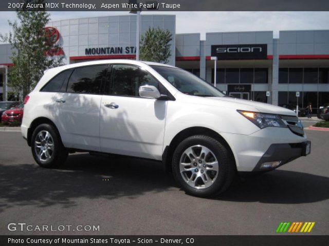 2007 Acura MDX Technology in Aspen White Pearl