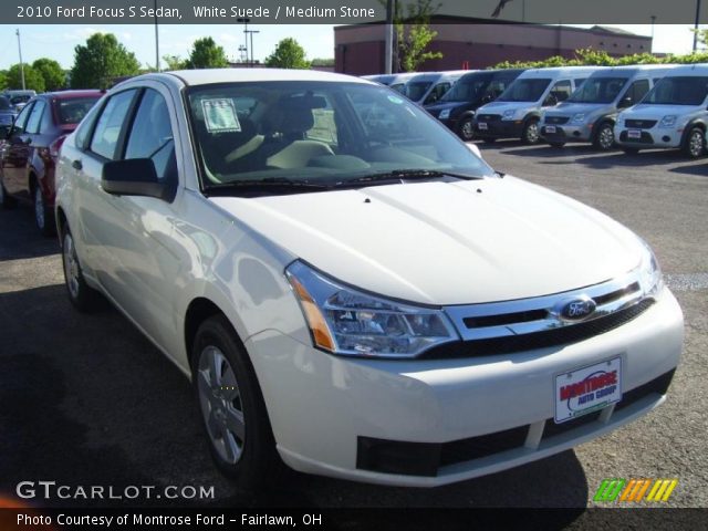 2010 Ford Focus S Sedan in White Suede