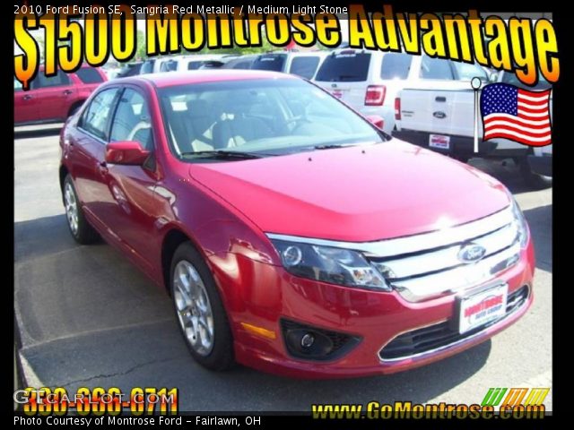 2010 Ford Fusion SE in Sangria Red Metallic
