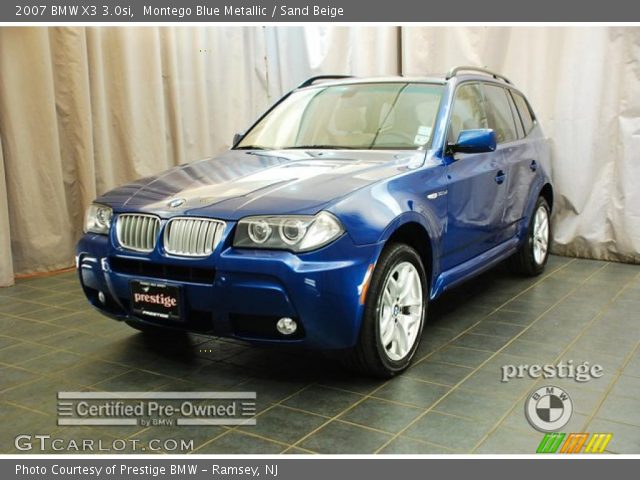 2007 BMW X3 3.0si in Montego Blue Metallic