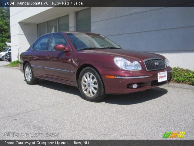 2004 Hyundai Sonata V6 in Ruby Red