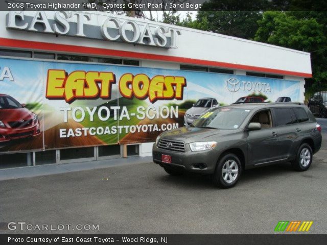 2008 Toyota Highlander 4WD in Cypress Green Pearl