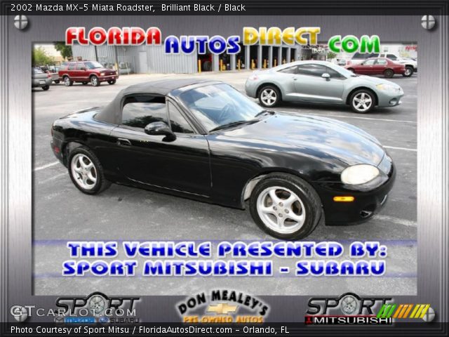 2002 Mazda MX-5 Miata Roadster in Brilliant Black