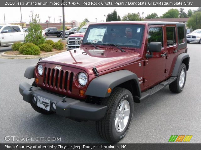 2010 Jeep Wrangler Unlimited Sport 4x4 in Red Rock Crystal Pearl