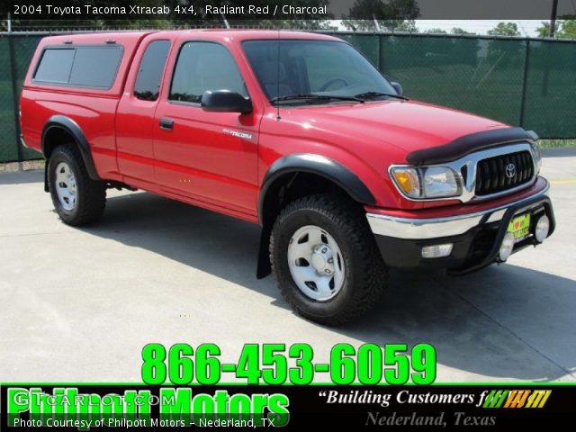 2004 Toyota Tacoma Xtracab 4x4 in Radiant Red