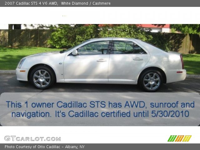 2007 Cadillac STS 4 V6 AWD in White Diamond