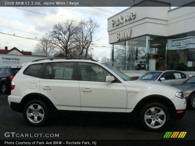 2008 BMW X3 3.0si in Alpine White