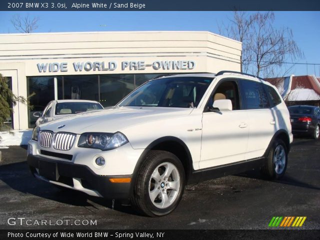 2007 BMW X3 3.0si in Alpine White