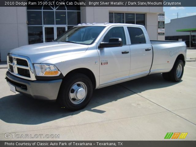 2010 Dodge Ram 3500 SLT Crew Cab Dually in Bright Silver Metallic