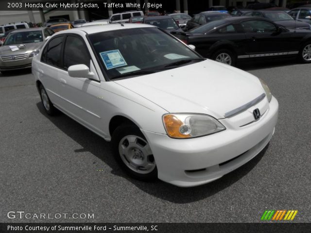 2003 Honda civic hybrid white #4