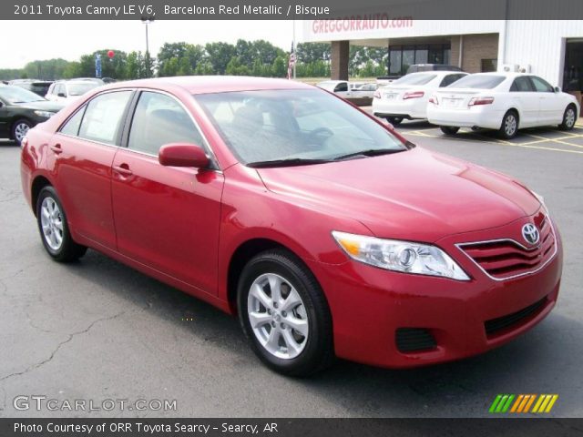 2011 Toyota Camry LE V6 in Barcelona Red Metallic