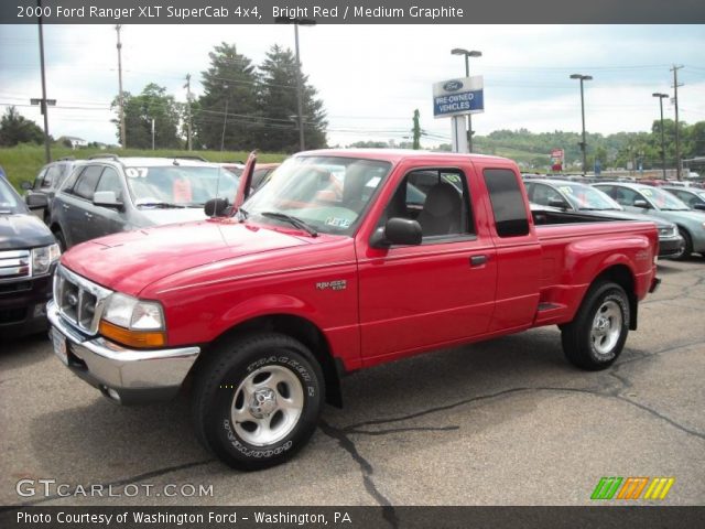 2000 Ford Ranger XLT SuperCab 4x4 in Bright Red