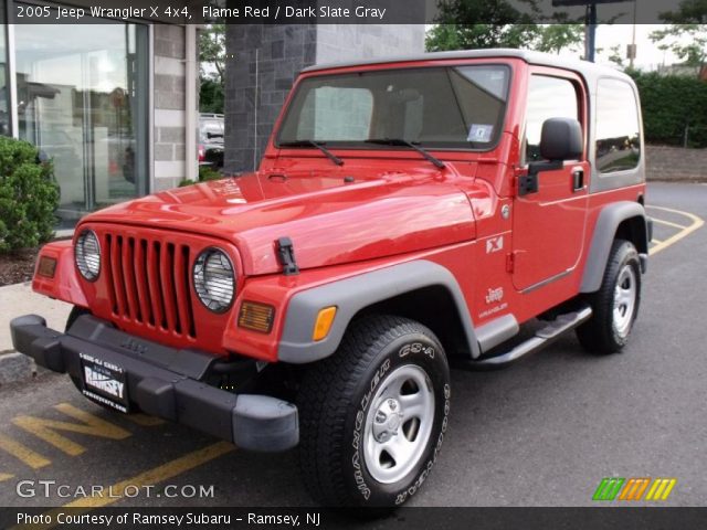 2005 Jeep Wrangler X 4x4 in Flame Red