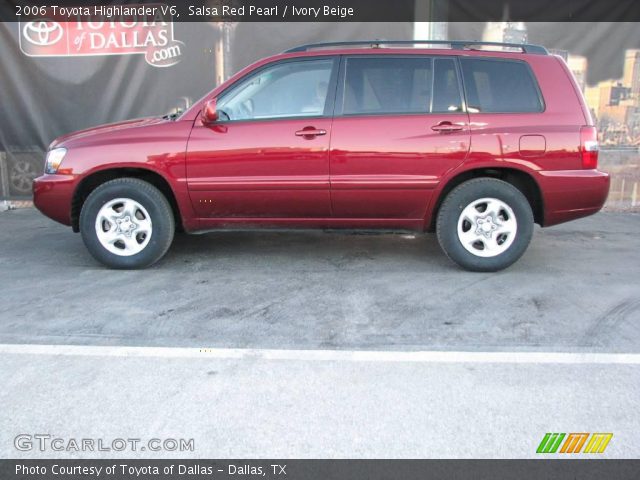 2006 Toyota Highlander V6 in Salsa Red Pearl