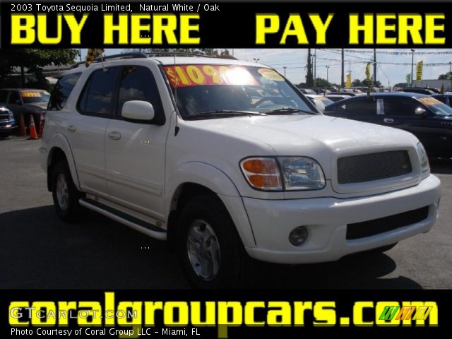 2003 Toyota Sequoia Limited in Natural White
