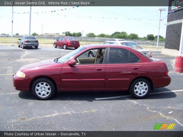 2002 Nissan Sentra GXE in Inferno Red