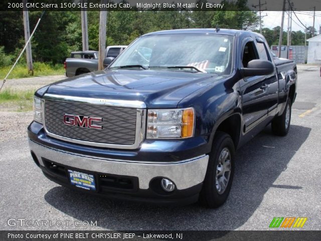 2008 GMC Sierra 1500 SLE Extended Cab in Midnight Blue Metallic