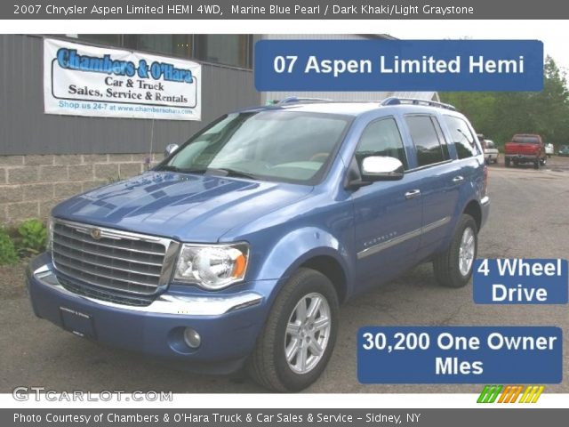 2007 Chrysler Aspen Limited HEMI 4WD in Marine Blue Pearl