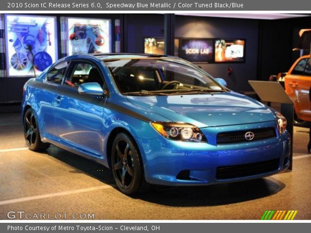 Speedway Blue Metallic 2010 Scion tC Release Series 6.0 with Color Tuned 