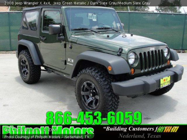 2008 Jeep Wrangler X 4x4 in Jeep Green Metallic