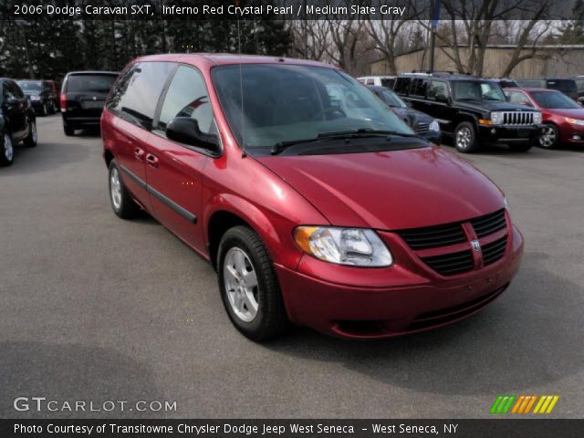 2006 Dodge Caravan SXT in Inferno Red Crystal Pearl