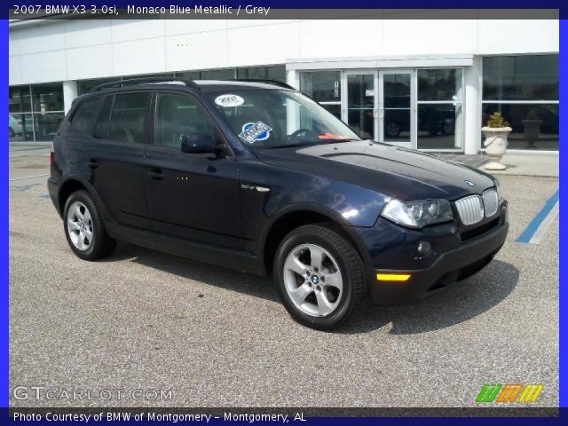 2007 BMW X3 3.0si in Monaco Blue Metallic