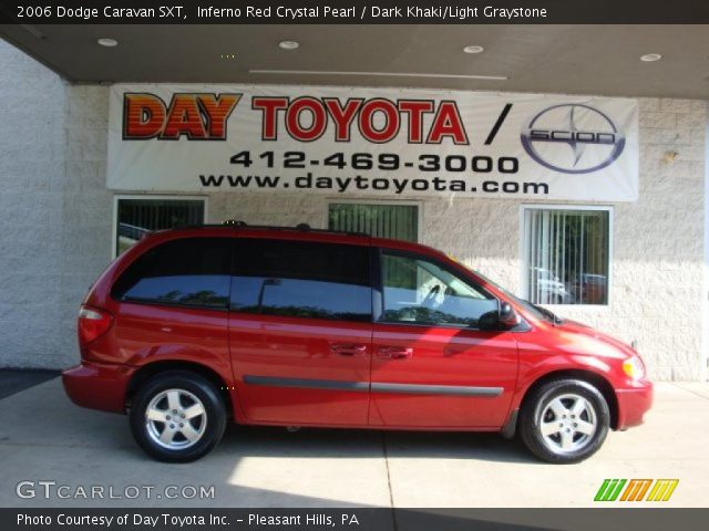 2006 Dodge Caravan SXT in Inferno Red Crystal Pearl