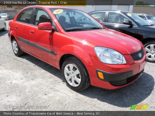 2009 Kia Rio LX Sedan in Tropical Red
