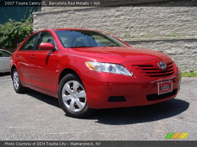 2007 Toyota Camry LE in Barcelona Red Metallic