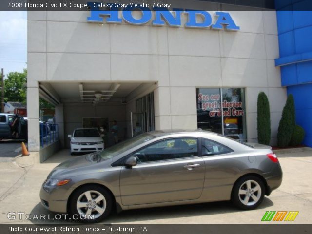 2008 Honda Civic EX Coupe in Galaxy Gray Metallic