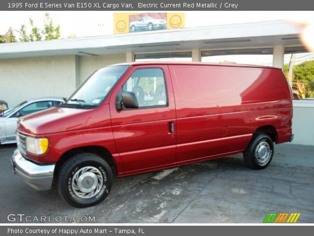 1995 Ford E Series Van E150 XL Cargo Van in Electric Current Red Metallic