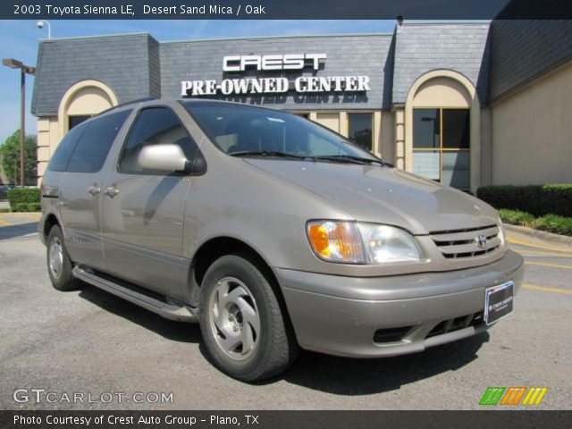2003 Toyota Sienna LE in Desert Sand Mica