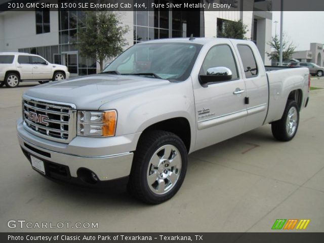 2010 GMC Sierra 1500 SLE Extended Cab 4x4 in Pure Silver Metallic