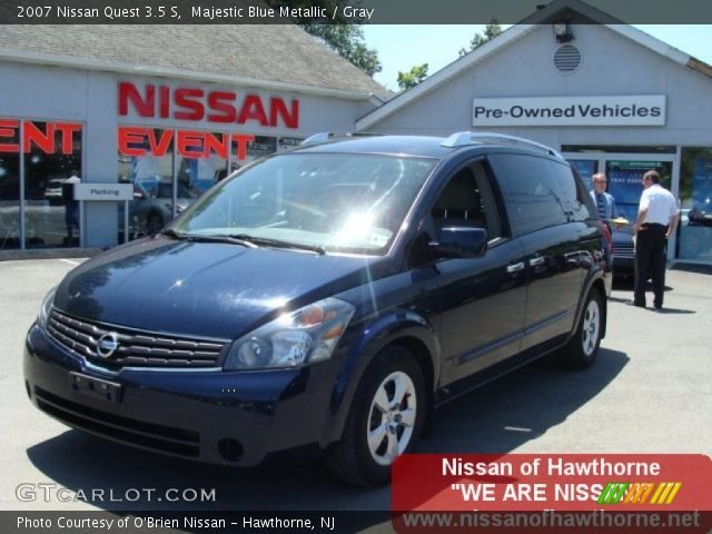 2007 Nissan Quest 3.5 S in Majestic Blue Metallic