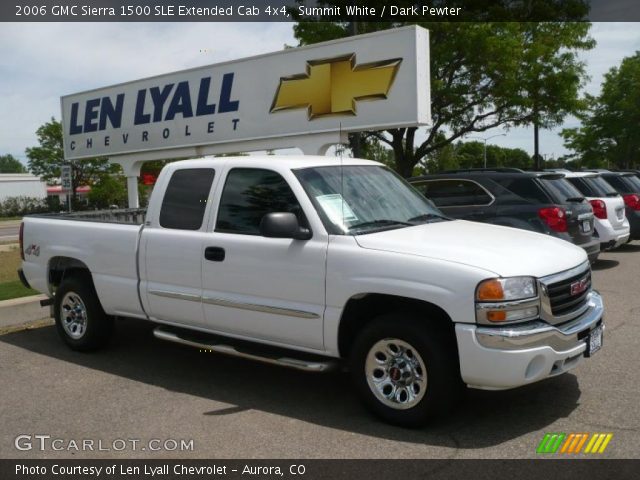 2006 GMC Sierra 1500 SLE Extended Cab 4x4 in Summit White