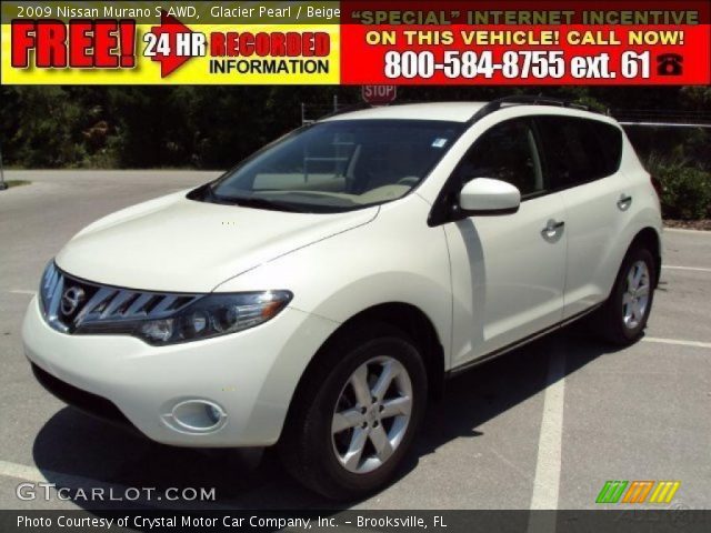 2009 Nissan Murano S AWD in Glacier Pearl