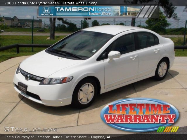 2008 Honda Civic Hybrid Sedan in Taffeta White