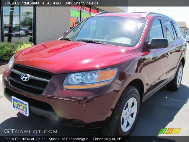 2009 Hyundai Santa Fe GLS 4WD in Dark Cherry
