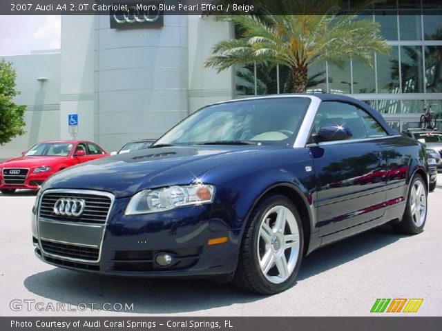 2007 Audi A4 2.0T Cabriolet in Moro Blue Pearl Effect