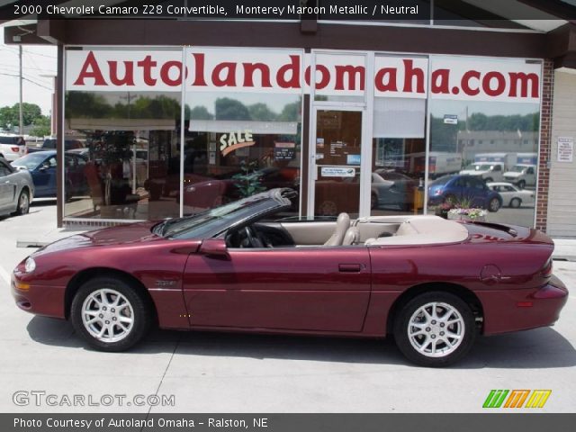 2000 Chevrolet Camaro Z28 Convertible in Monterey Maroon Metallic