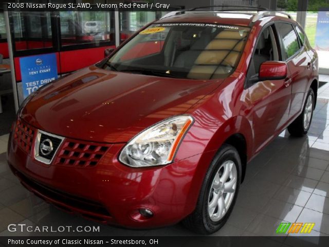 2008 Nissan Rogue SL AWD in Venom Red Pearl