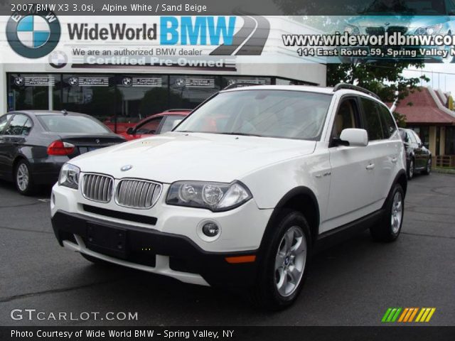 2007 BMW X3 3.0si in Alpine White