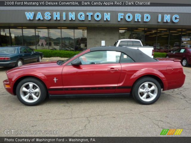 2008 Ford Mustang V6 Deluxe Convertible in Dark Candy Apple Red