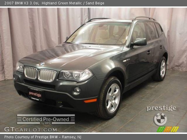 2007 BMW X3 3.0si in Highland Green Metallic