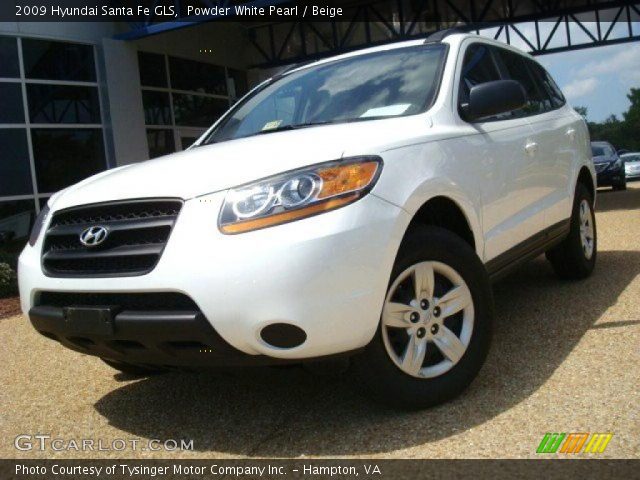 2009 Hyundai Santa Fe GLS in Powder White Pearl