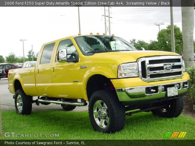 2006 Ford F250 Super Duty Amarillo Special Edition Crew Cab 4x4 in Screaming Yellow