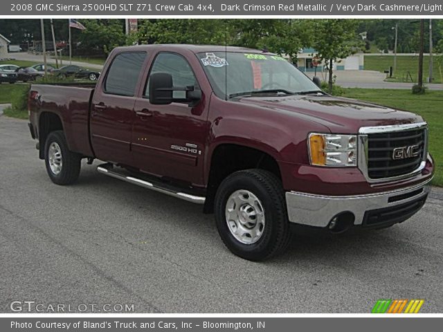 2008 GMC Sierra 2500HD SLT Z71 Crew Cab 4x4 in Dark Crimson Red Metallic